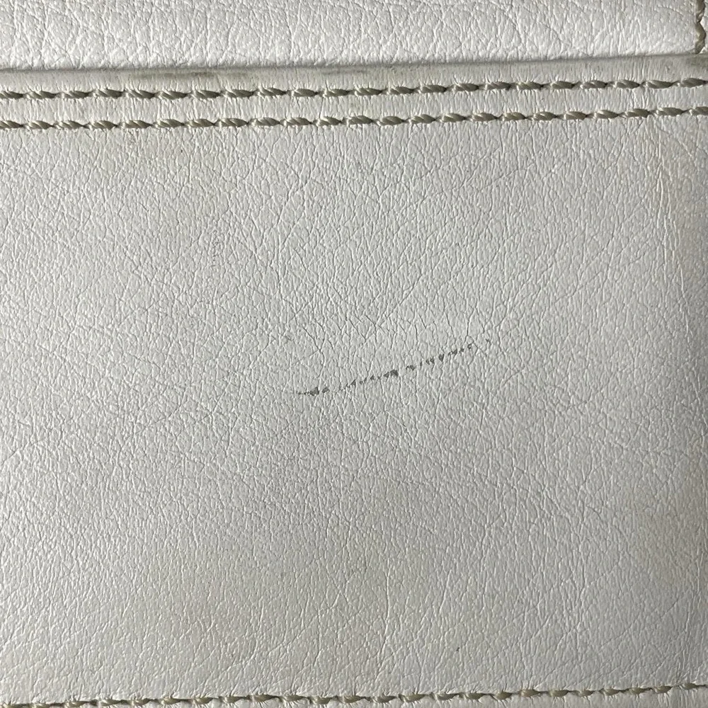 Coach Women's Leather Wallet Card Holder Purse Small Cream And Brown